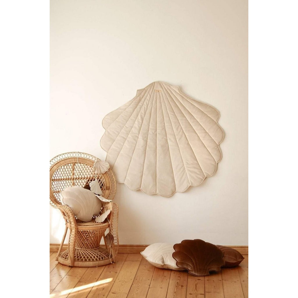 "Cream" Velvet Shell Mat