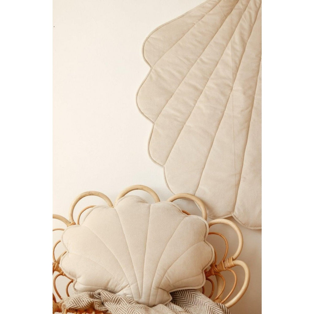 "Cream" Velvet Shell Pude