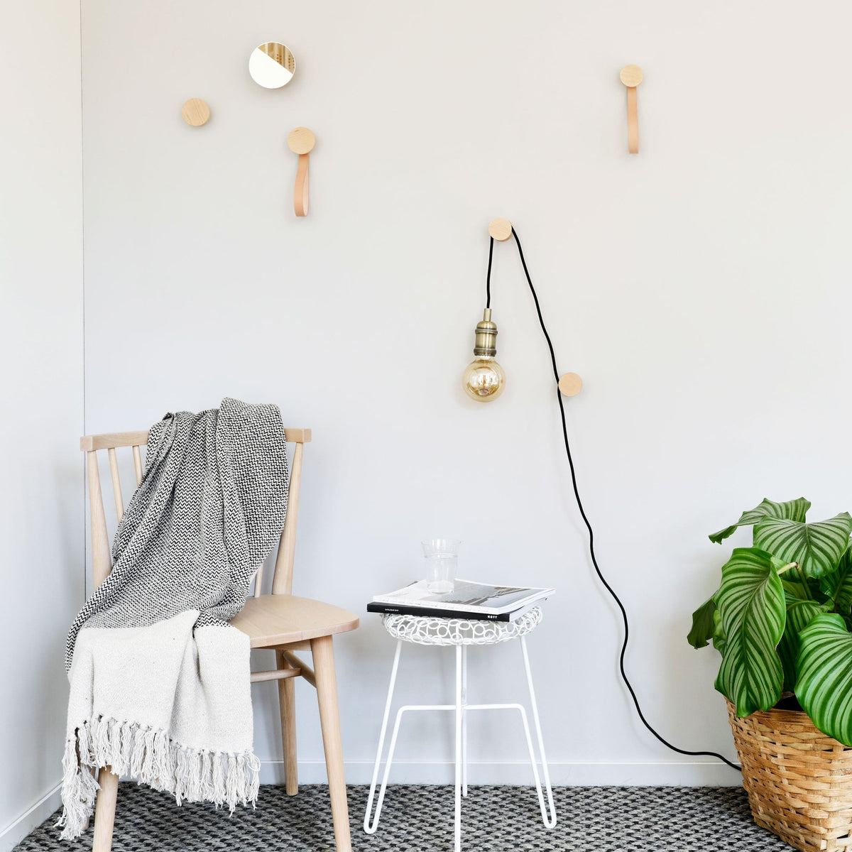 Beech Wood Wall Hooks / Knobs – 2 pcs