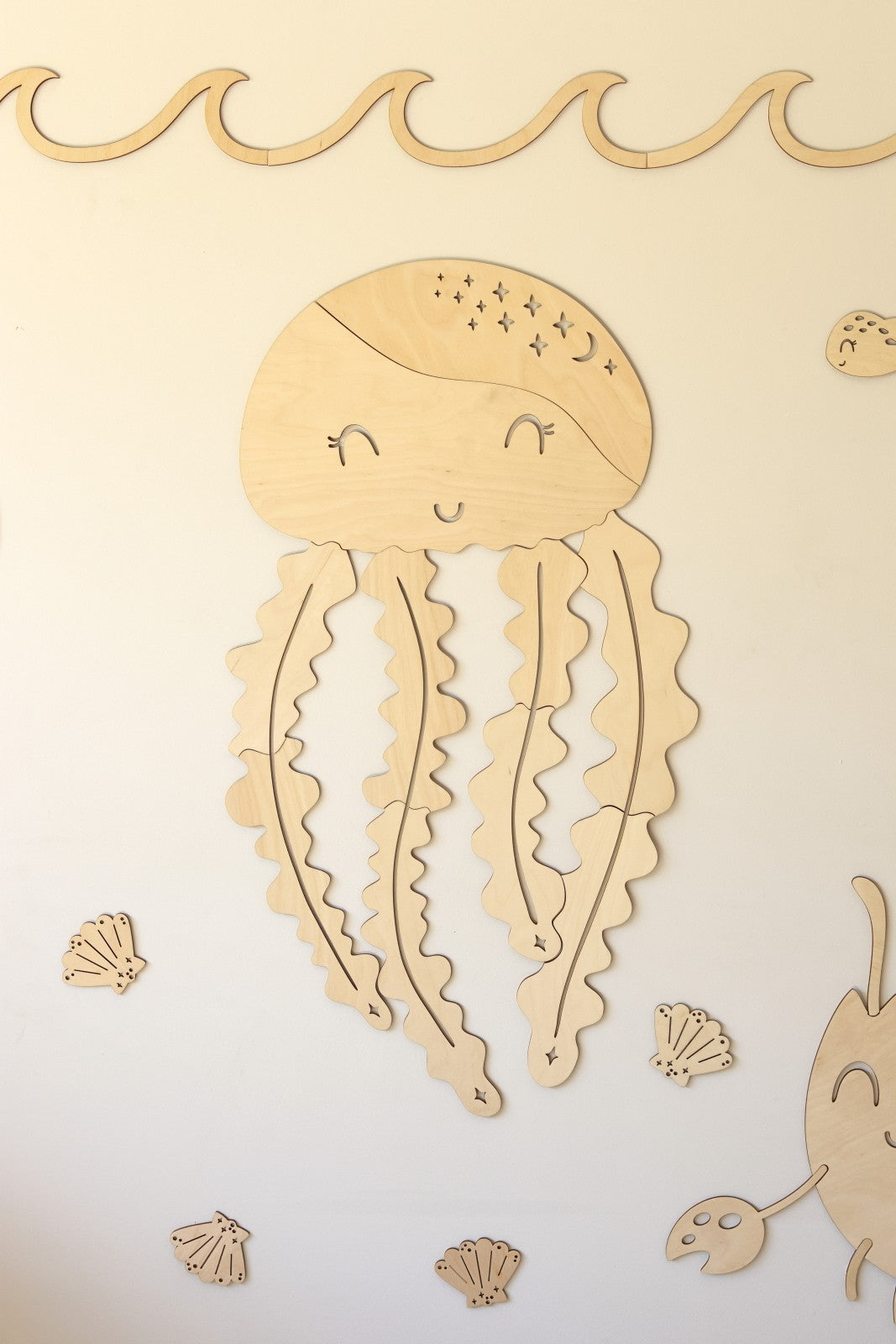 Wooden Wall Decoration - Jellyfish