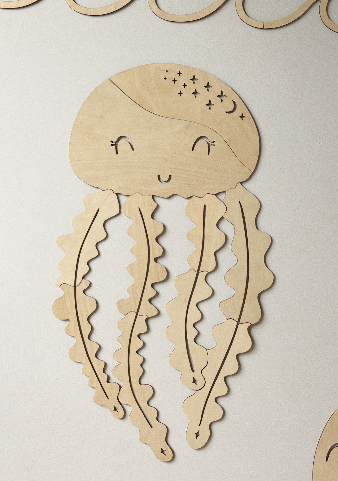 Wooden Wall Decoration - Jellyfish