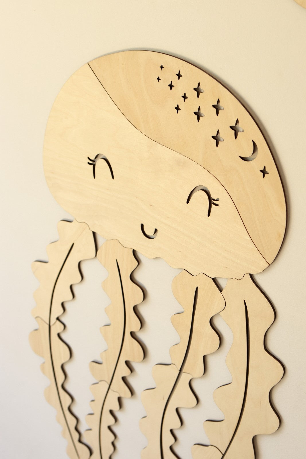 Wooden Wall Decoration - Jellyfish